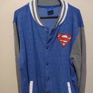 Superman Cotton Varsity Jacket XL VG Condition